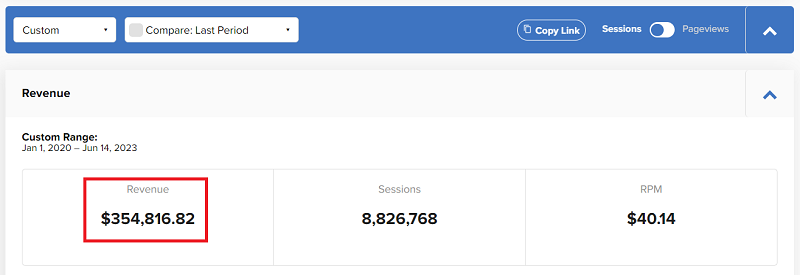 Income report from Webmonkey